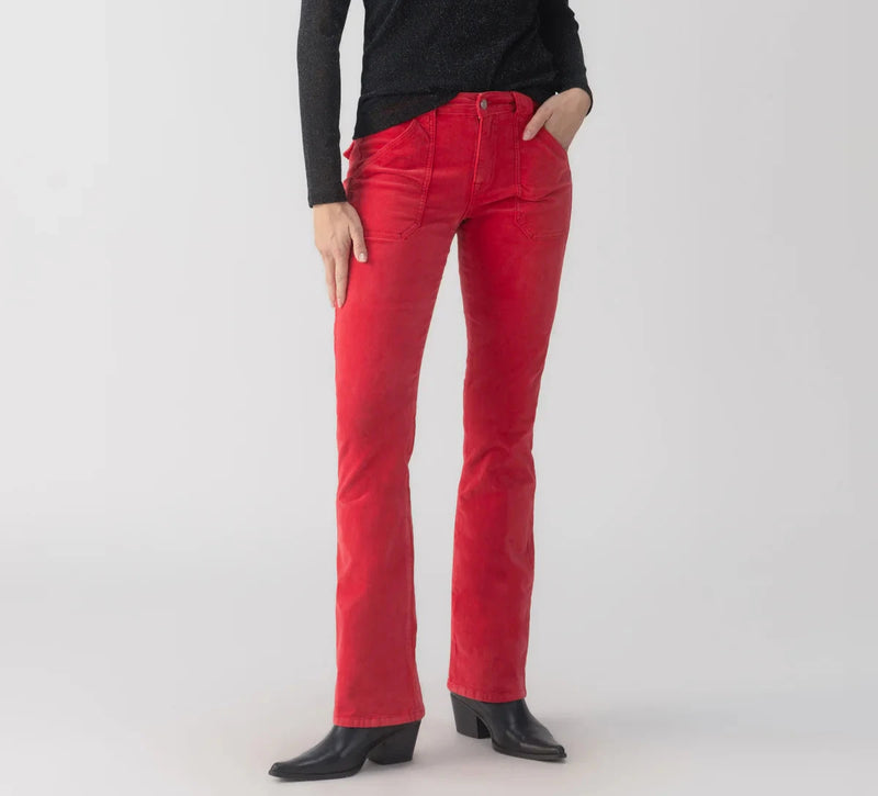 Sanctuary Velveteen Hayden Bootcut in Mars Red