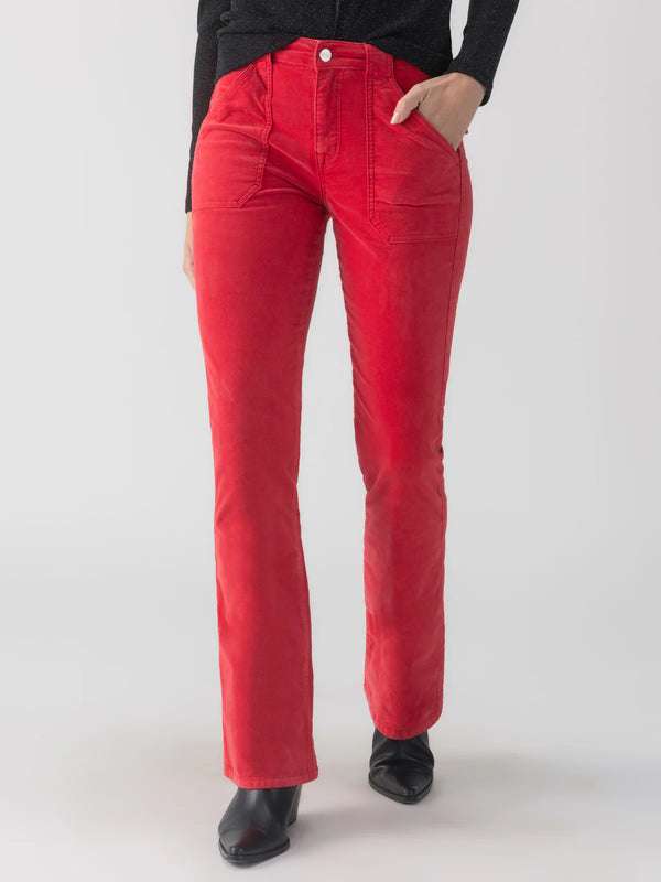 Sanctuary Velveteen Hayden Bootcut in Mars Red