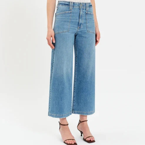 Daze Denim Valley Girl Wide Leg Ankle in Fave