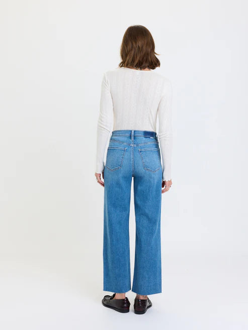 Daze Denim Pleaser High Rise Wide Ankle in Wavy