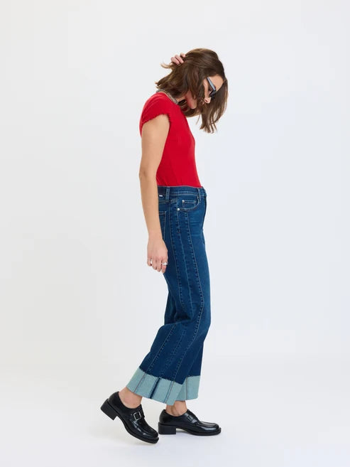 Daze Denim Pleaser High Rise Wide Ankle in Slow Motion