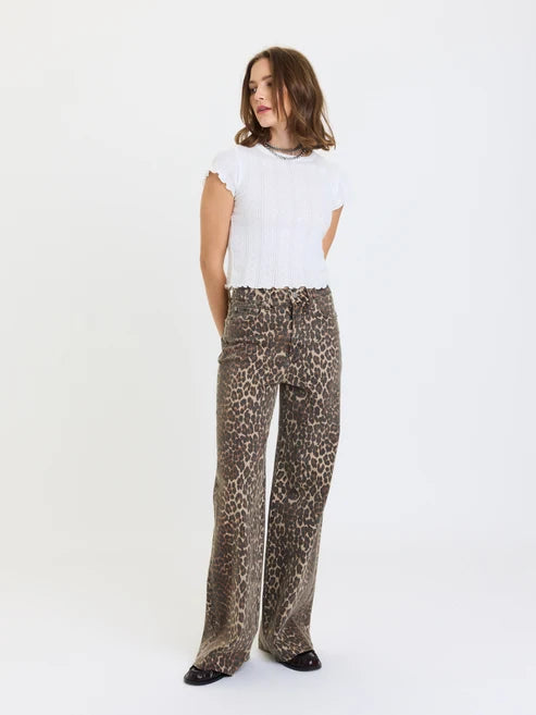 Daze Denim Far Out Wide Leg in Cool Cat