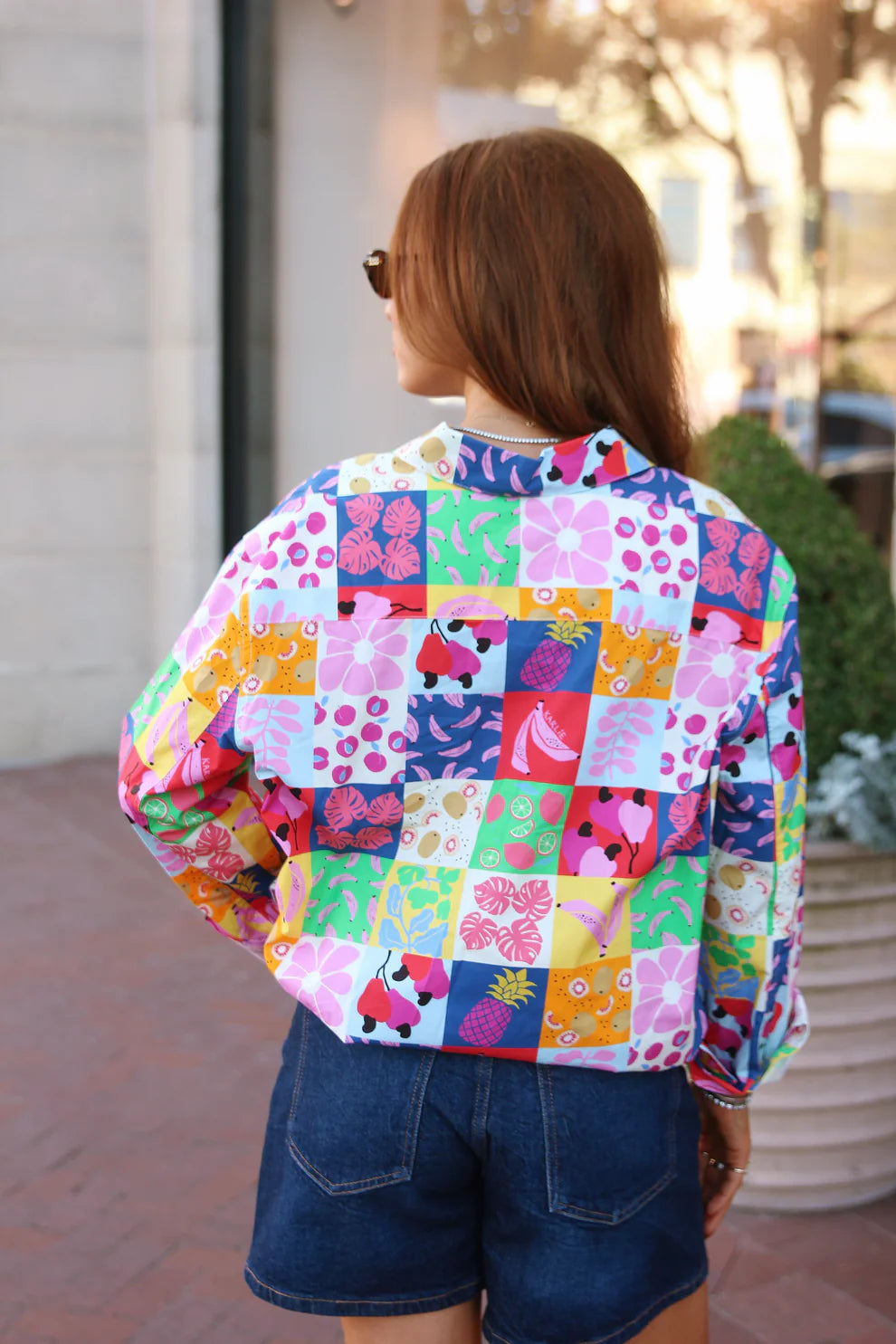 Karlie Buttondown in Fruit Quilt Poplin