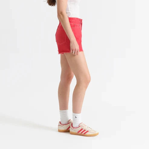 Daze Denim Troublemaker HR Shorts in Chili Pepper