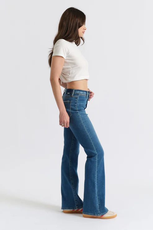 Daze Denim High Rise Sunset Flare in Too Sweet