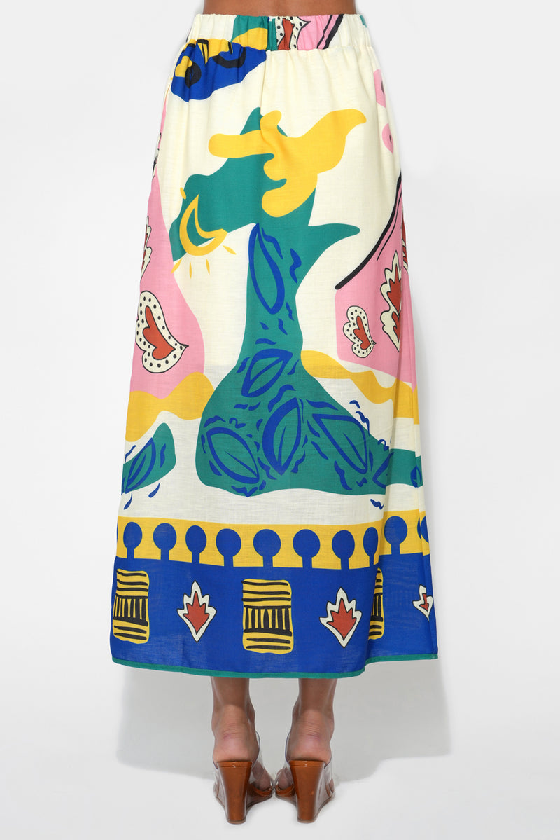 Adelyn Rae Annie Pull On Printed Skirt