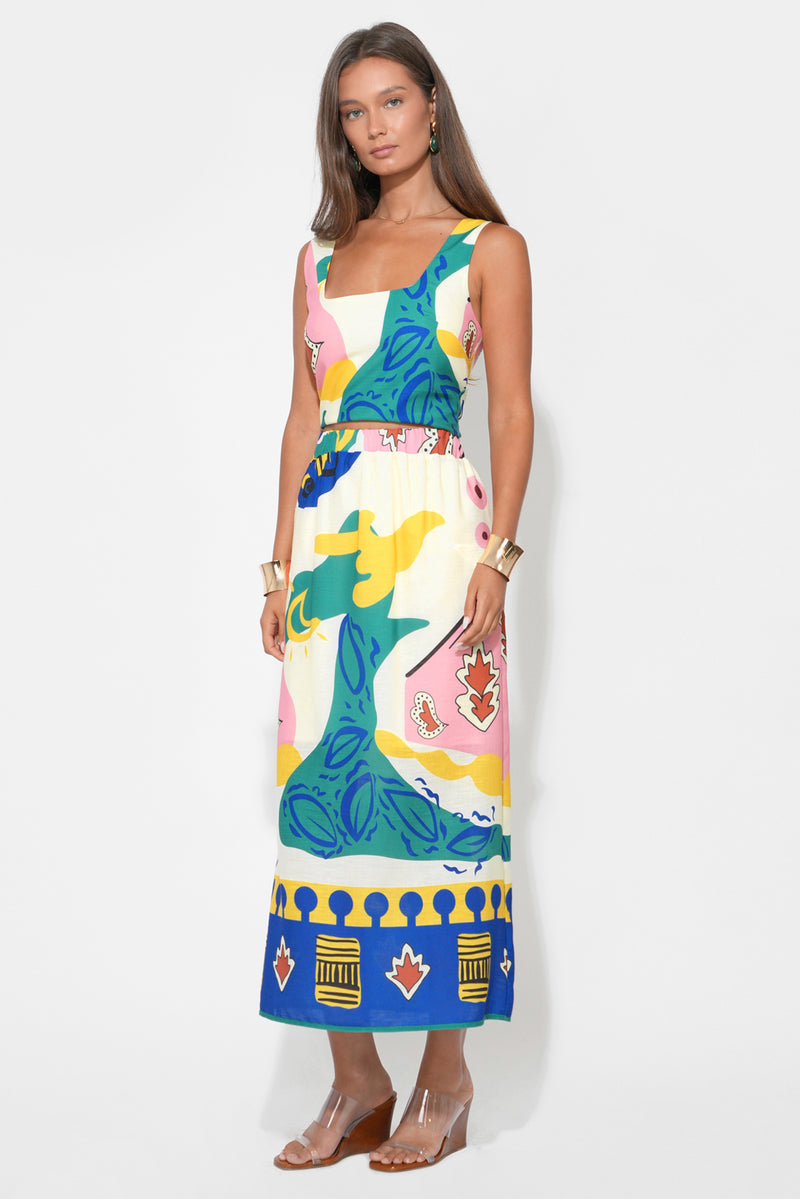 Adelyn Rae Annie Pull On Printed Skirt