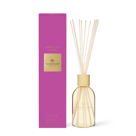 Glasshouse Fragrances Reed Diffuser in Music City Magic