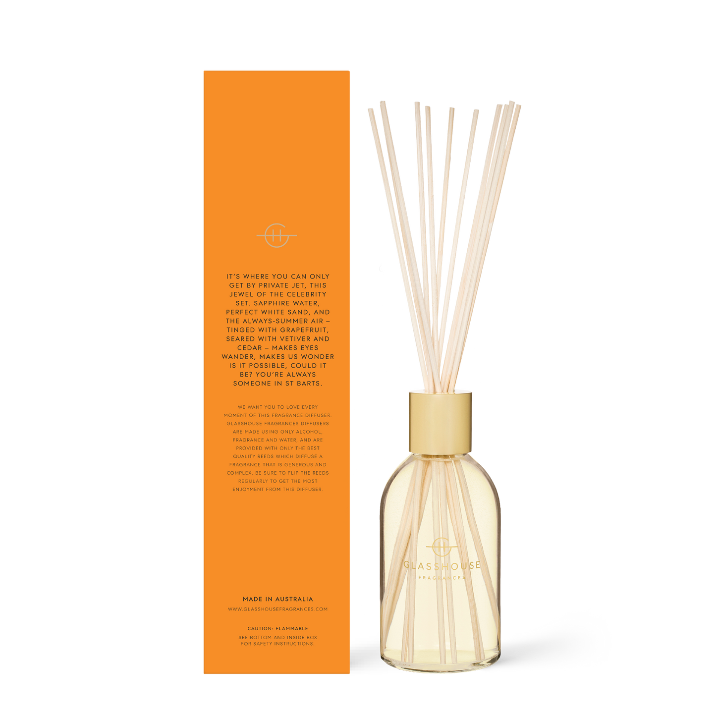 Glasshouse Fragranes Reed Diffuser in St. Barts Bronze