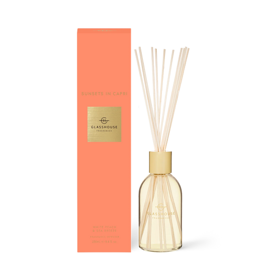 Glasshouse Fragrances Reed Diffuser in Sunsets in Capri