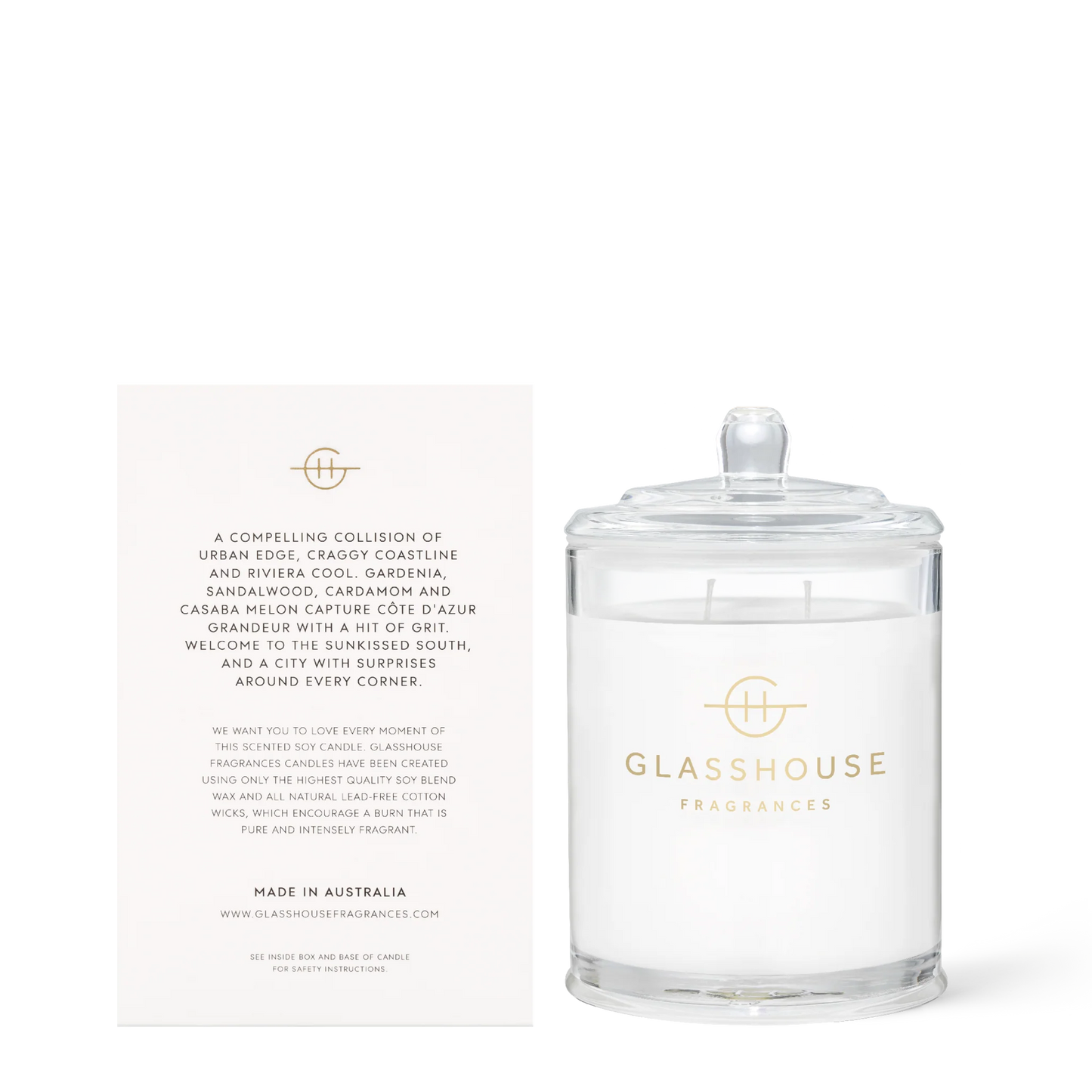 Glasshouse Fragrances Classic Candle in Marseille Memoir