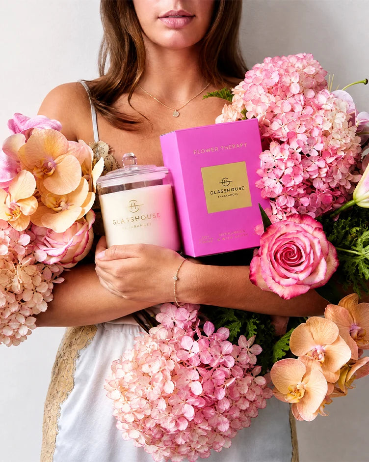 Glasshouse Fragrances Classic Candle in Flower Therapy