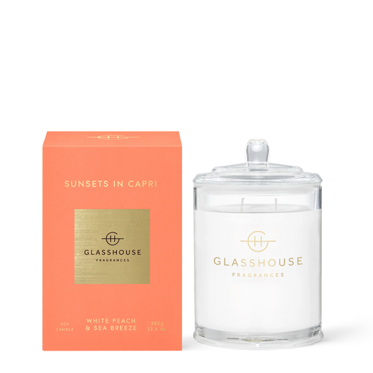 Glasshouse Fragrances Classic Candle in Sunsets in Capri
