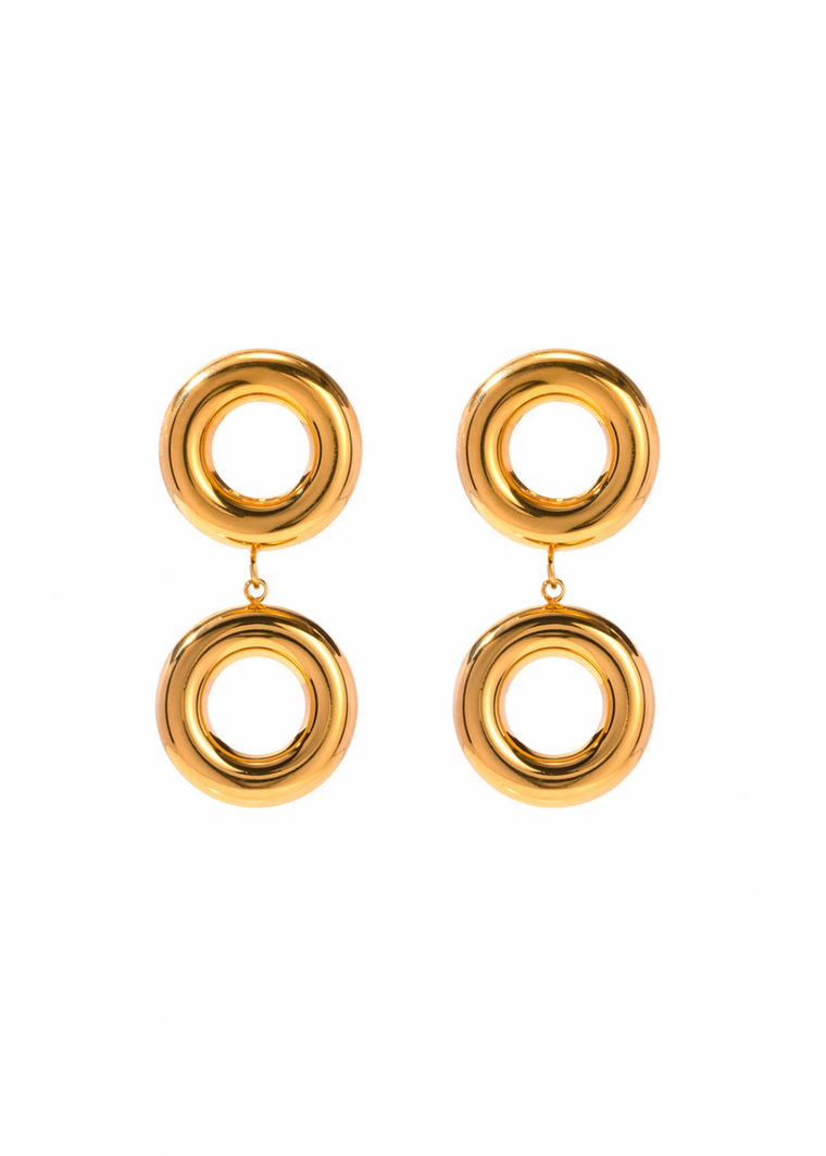 Sol Double Circles in Gold
