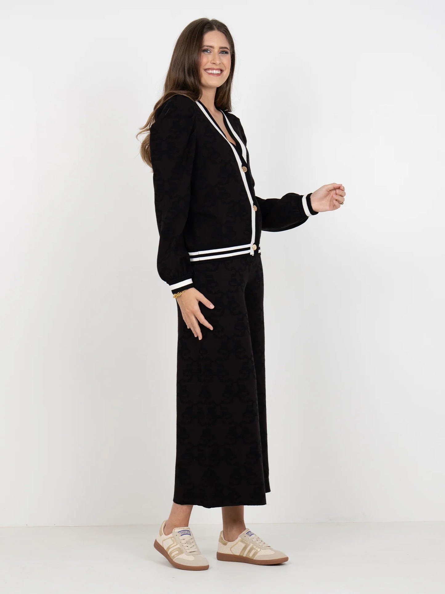 Emily McCarthy Clara Cardigan in Bow Lattice