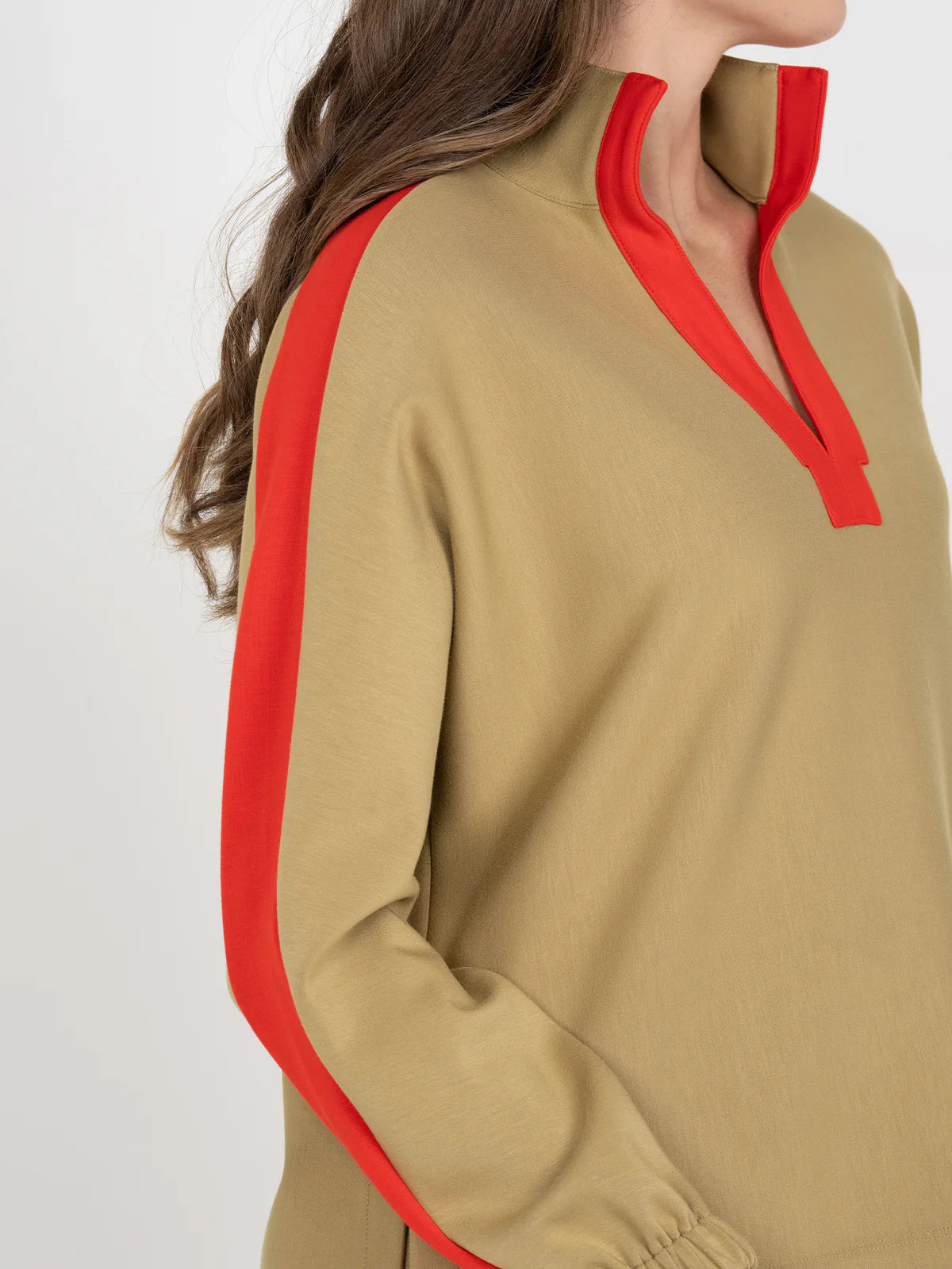 Emily McCarthy Long Sleeve Poppy Top in Cherry Spice