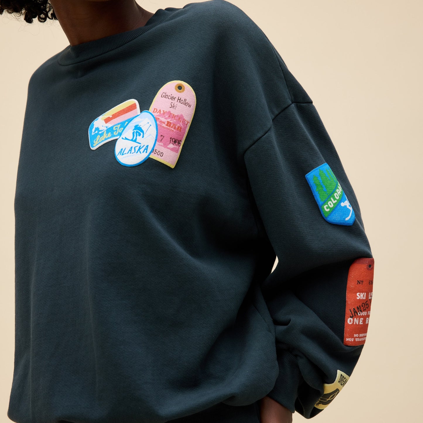 Daydreamer Oversizsed Crew Sweatshirt in Ski