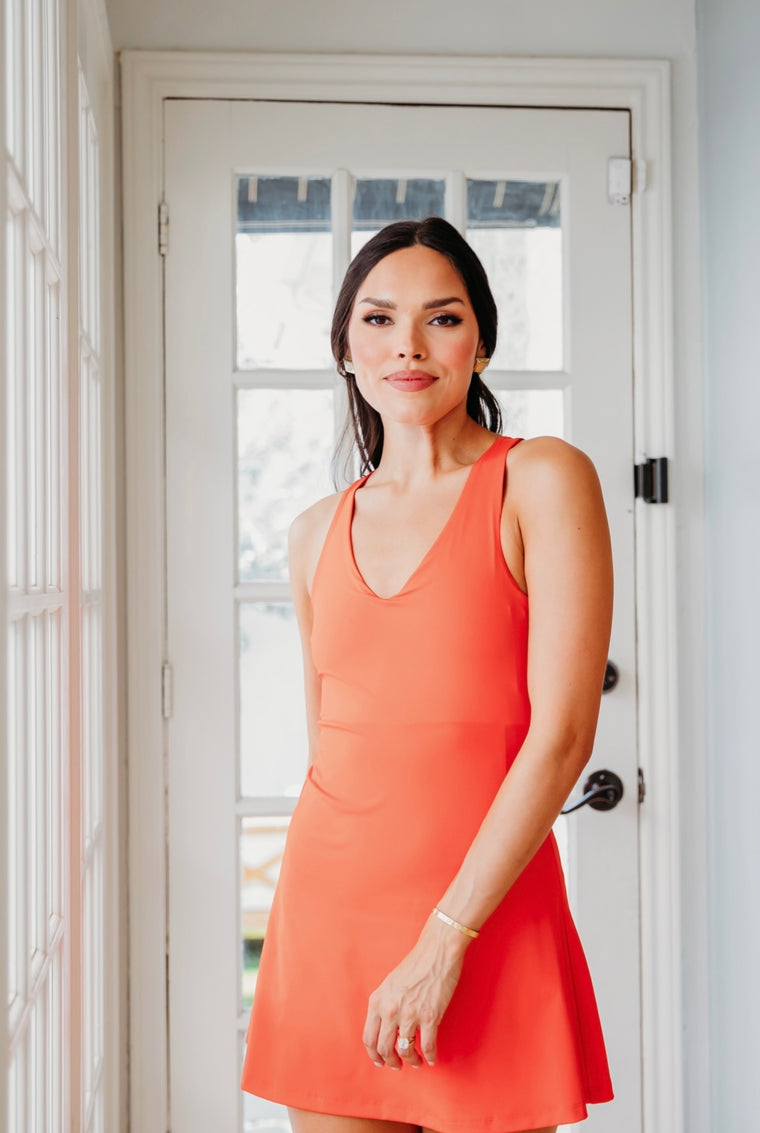 Karlie Athletic Dress in Red