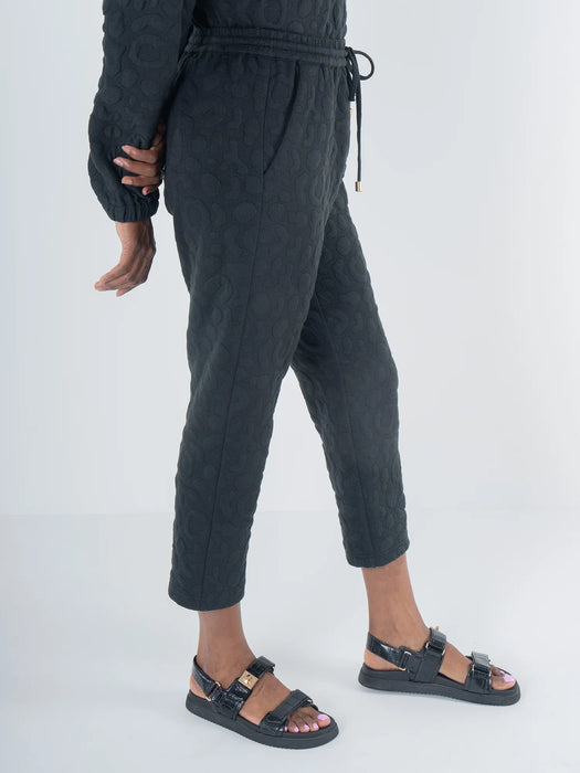 Emily McCarthy Joy Joggers in Jet Black Cheetah