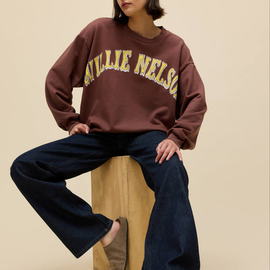 Daydreamer LA Oversized Crew Sweatshirt in Willie Nelson