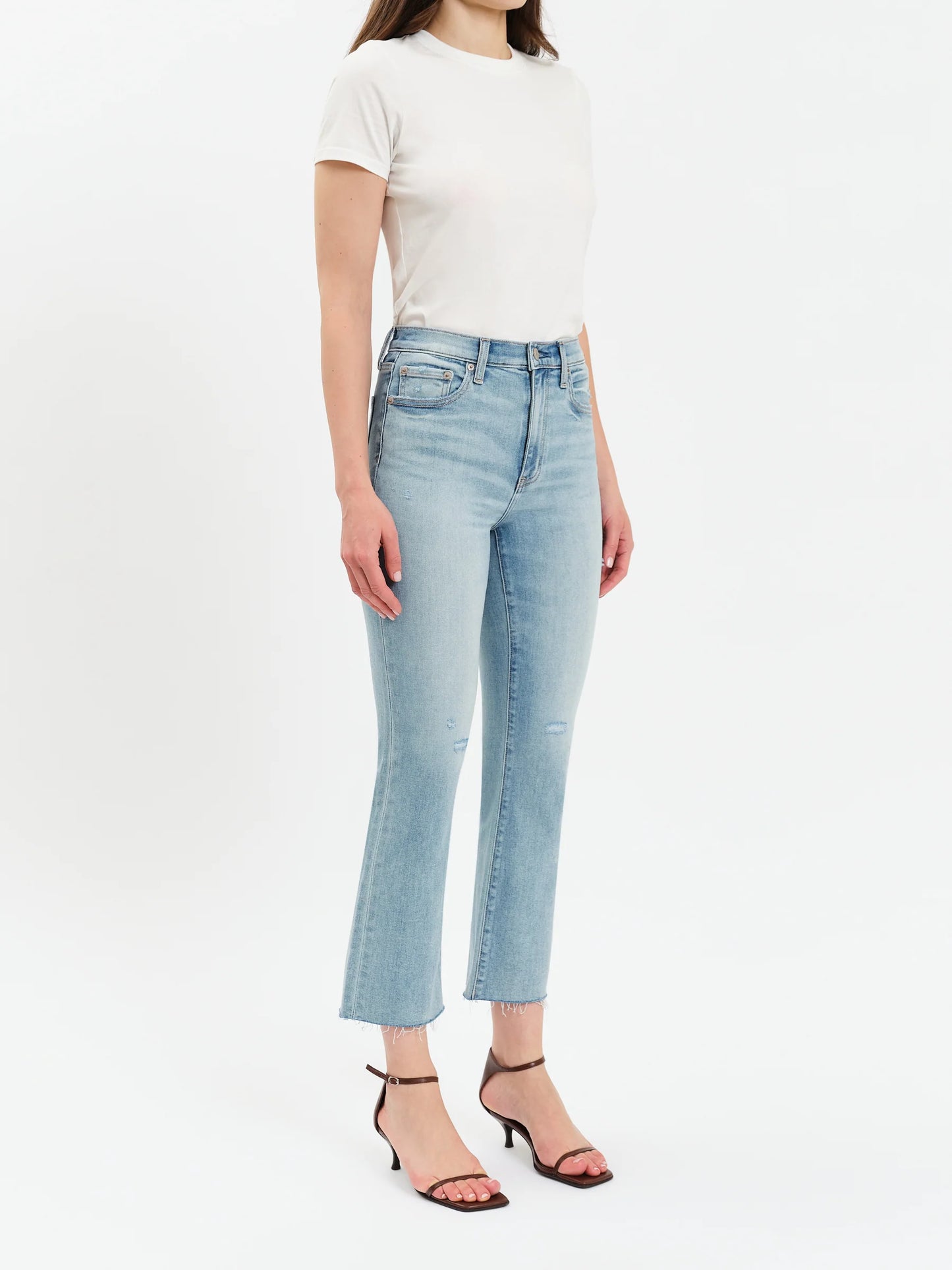 Daze Denim Shy Girl Crop Flare in New Light