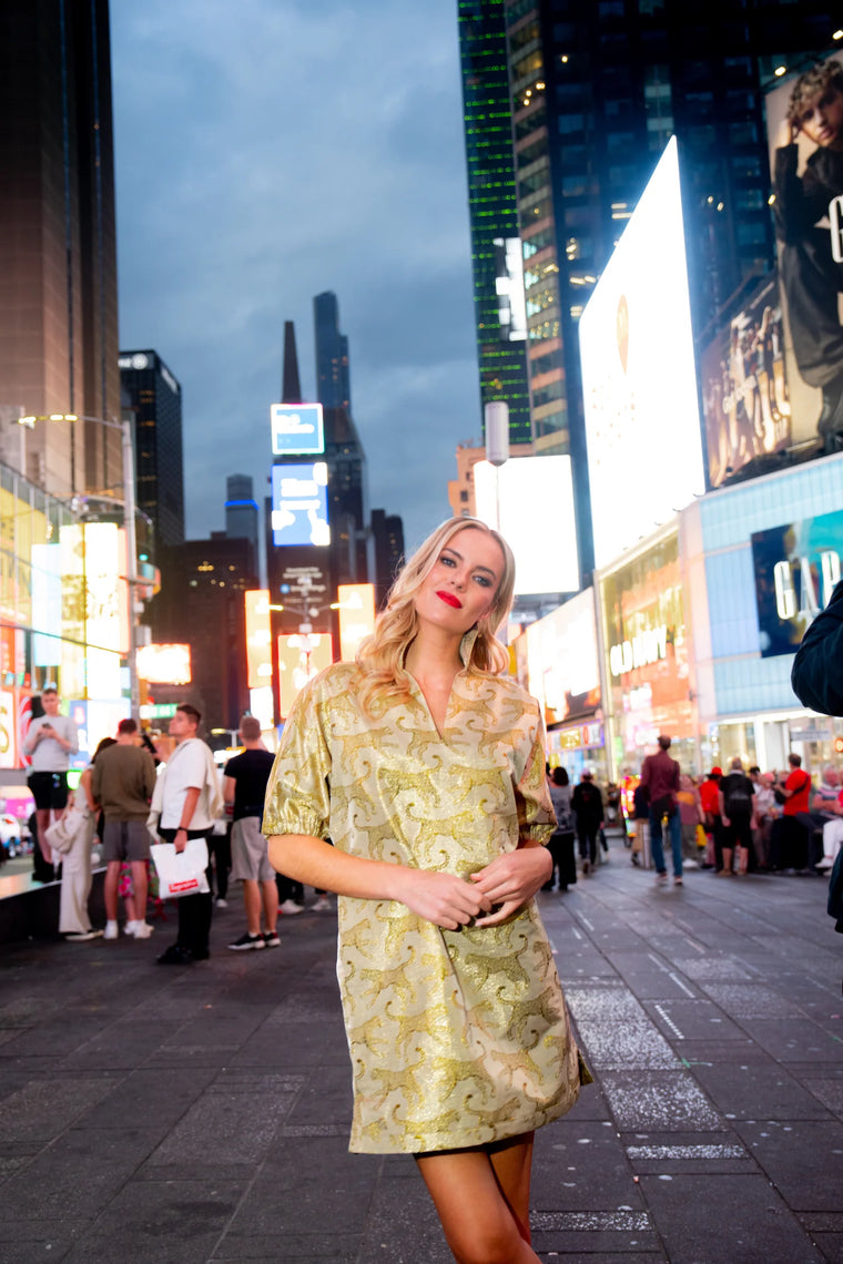 Emily McCarthy Poppy Dress in Jaguar Jacquard