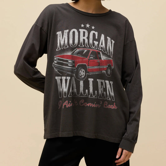 Daydreamer Long Sleeve Merch Tee in Morgan Wallen Ain't Coming Back