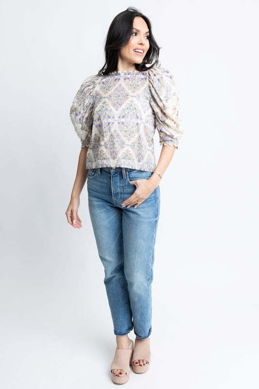 Karlie Crochet Top in Boho Floral