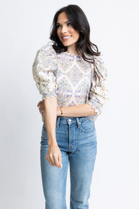 Karlie Crochet Top in Boho Floral