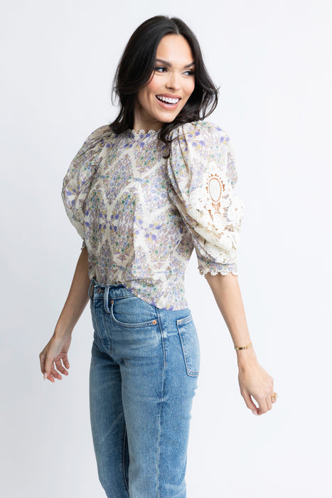 Karlie Crochet Top in Boho Floral