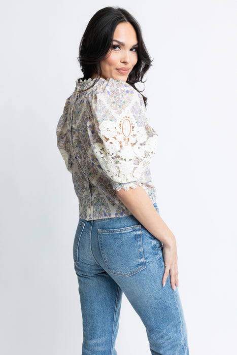 Karlie Crochet Top in Boho Floral