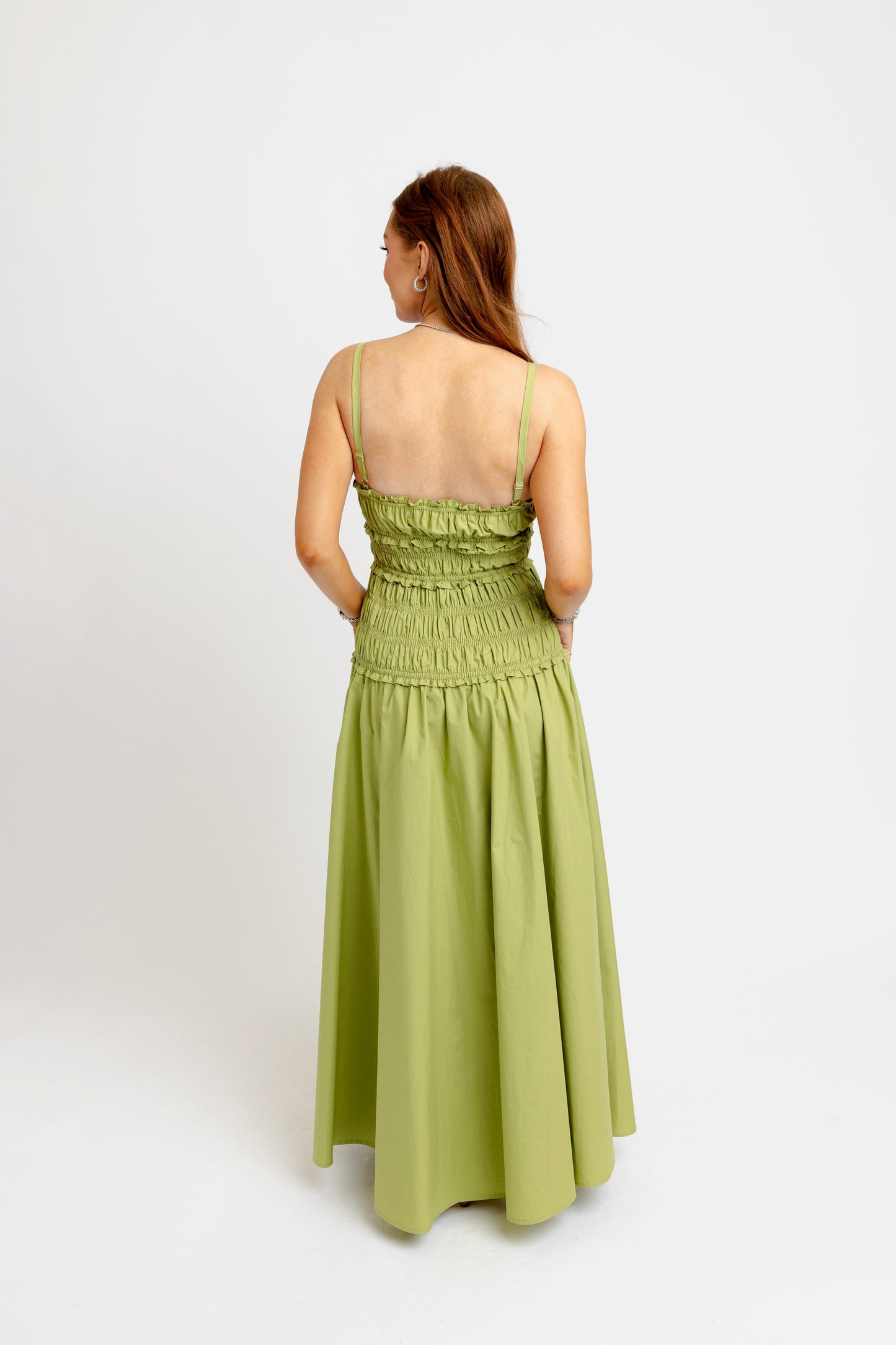Karlie Smocked Cami Maxi Dress in Citrine