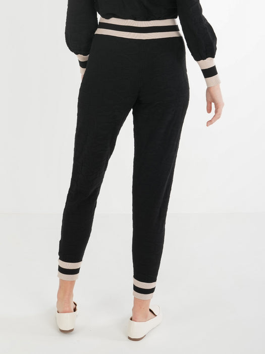 Emily McCarthy Downtown Jogger in Black Knit Cheetah