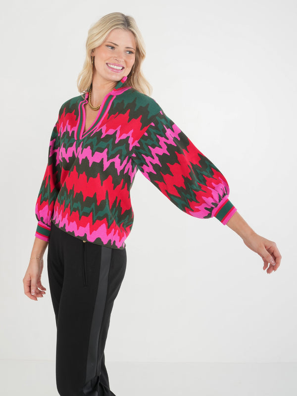 Emily McCarthy Lolli Sweater in Ruby Ripple