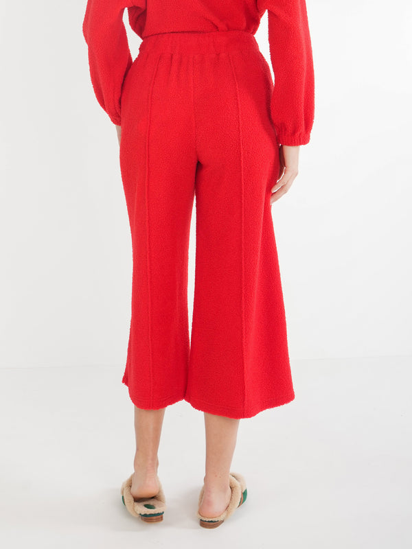 Emily McCarthy Teddy Crop Trousers in Lady Danger Boucle