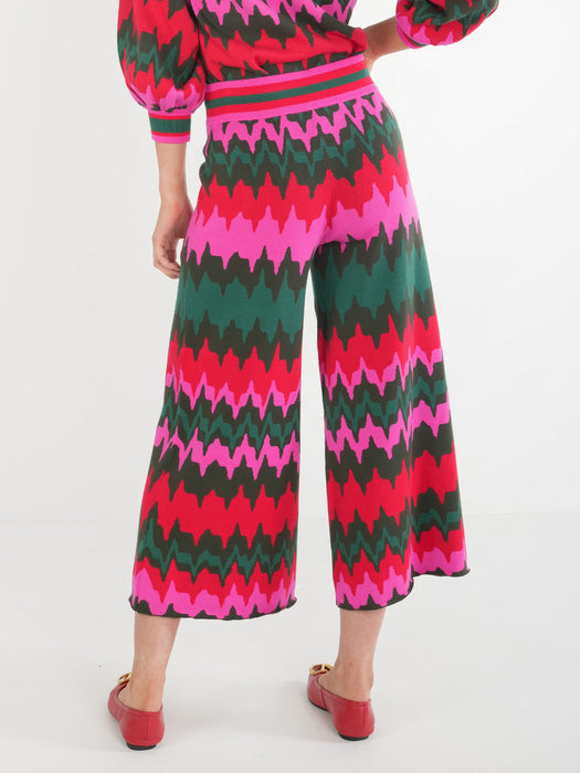 Emily McCarthy Teddy Crop Trouser in Ruby Ripple