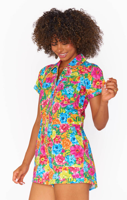 Show Me Your Mumu Cannon Romper in Bright Floral Soiree