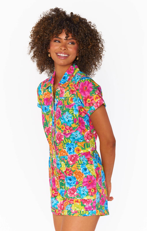 Show Me Your Mumu Cannon Romper in Bright Floral Soiree