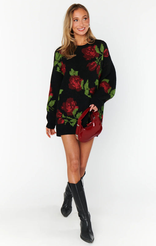 Show Me Your Mumu Summit Sweater in Send Me Roses