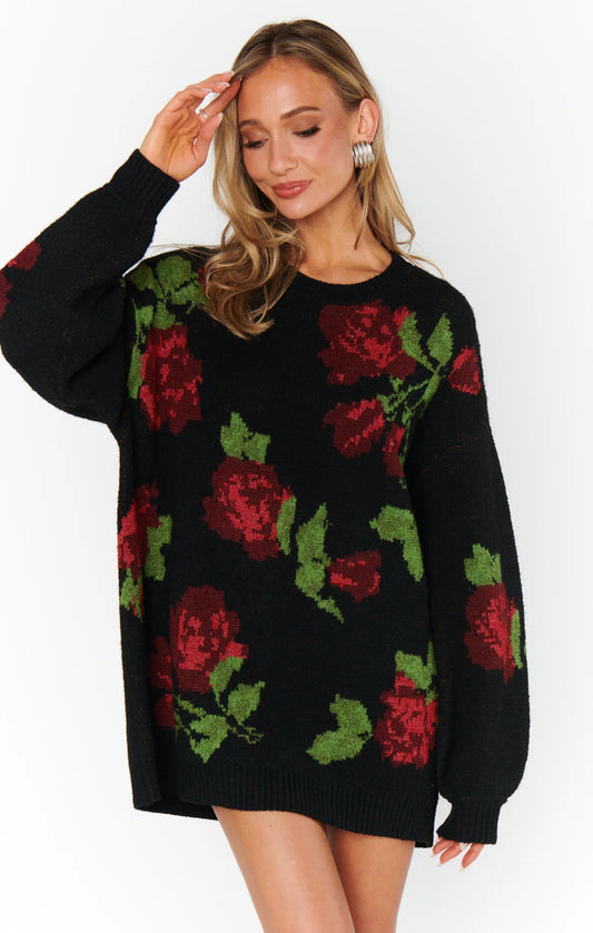 Show Me Your Mumu Summit Sweater in Send Me Roses