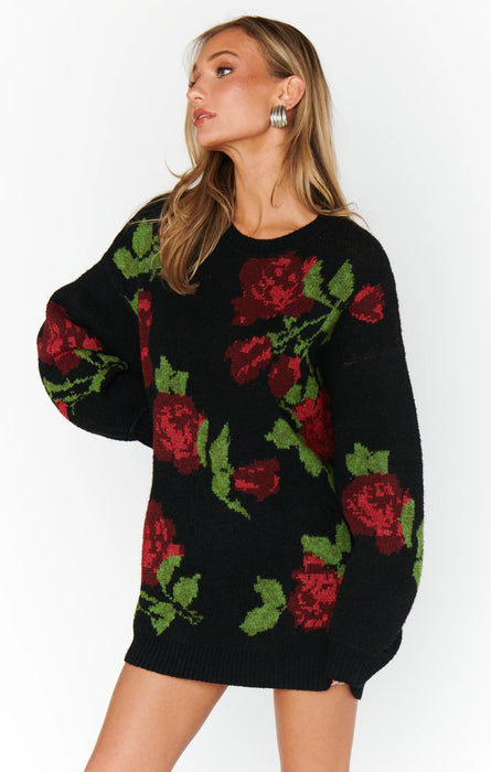 Show Me Your Mumu Summit Sweater in Send Me Roses