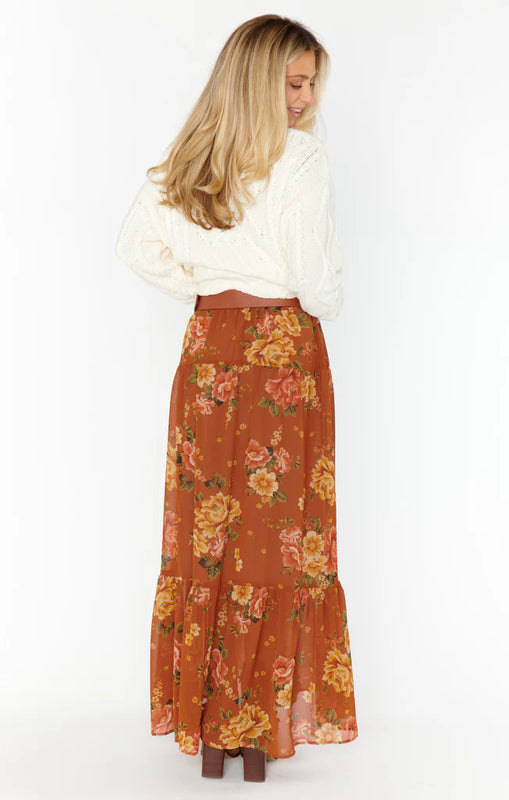 Show Me Your Mumu Larina Midi Skirt in Garden Harvest