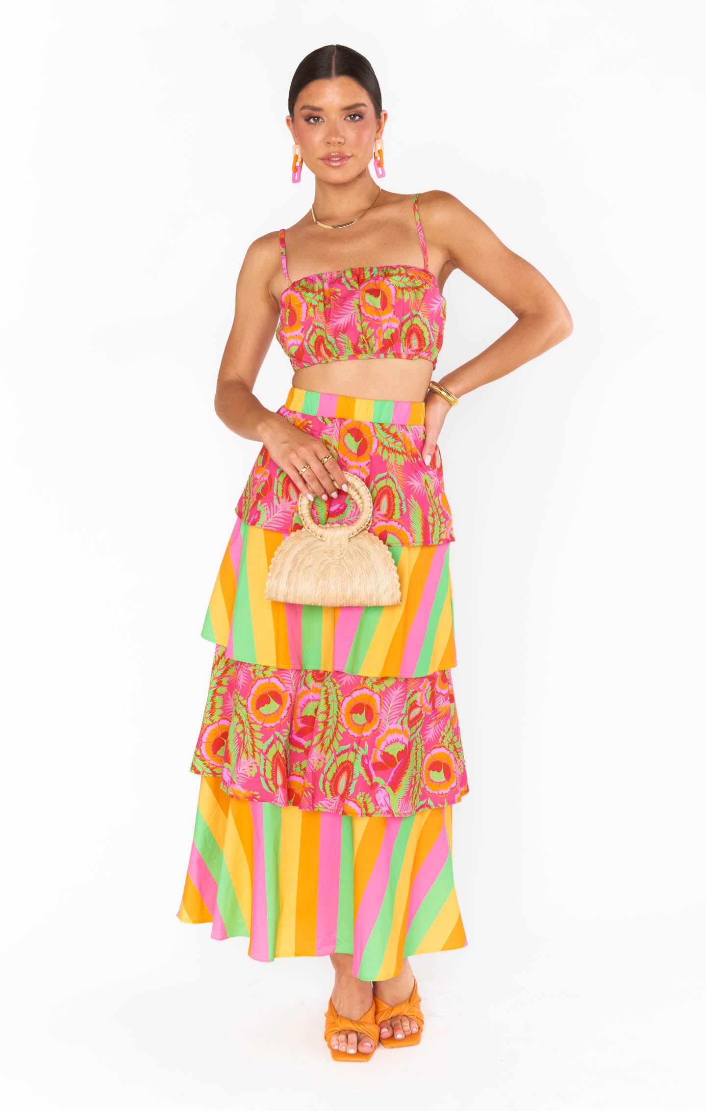 Show Me Your Mumu Cartagena Top in Neon Paradise Palms