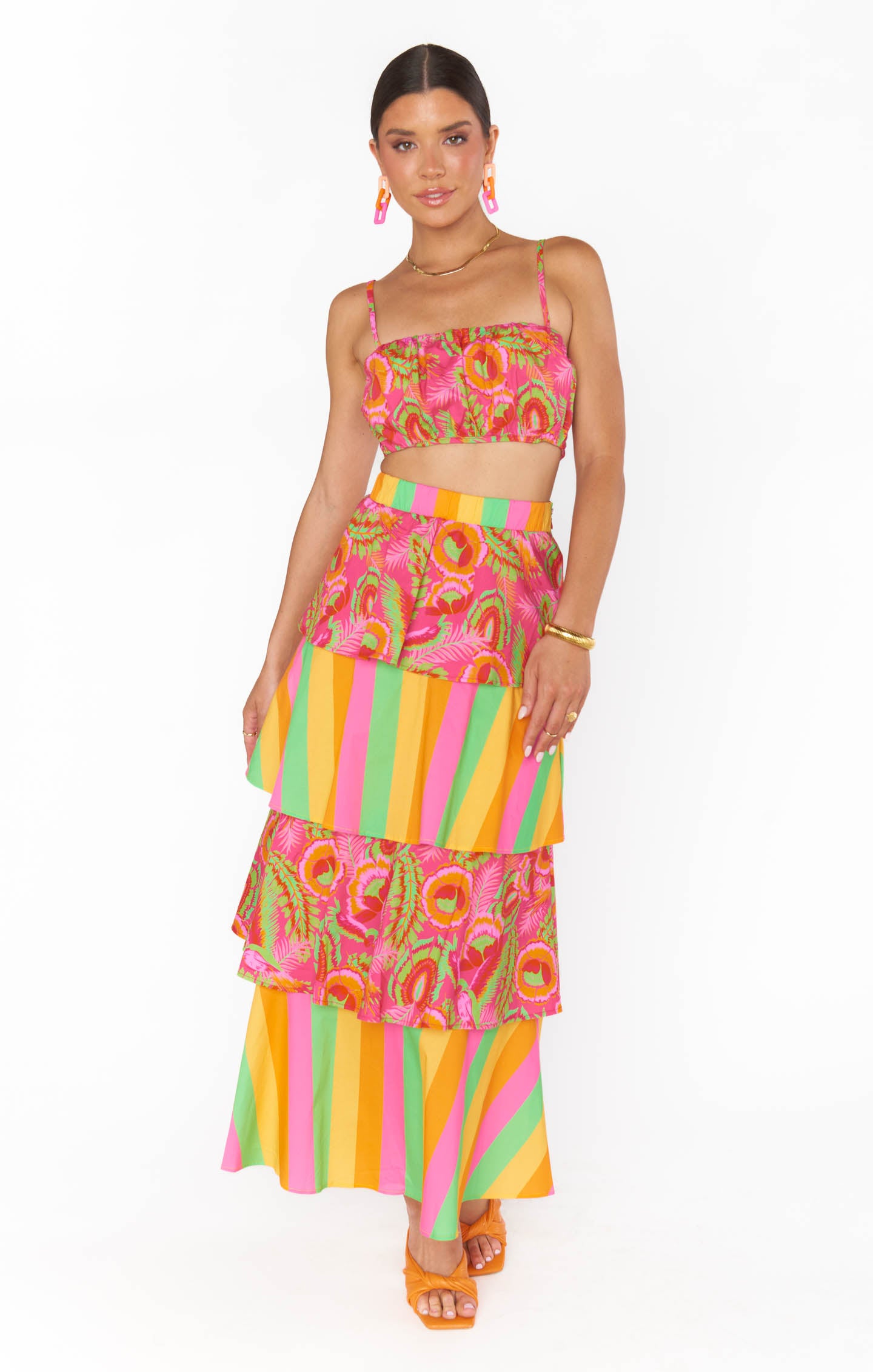 Show Me Your Mumu Cartagena Top in Neon Paradise Palms