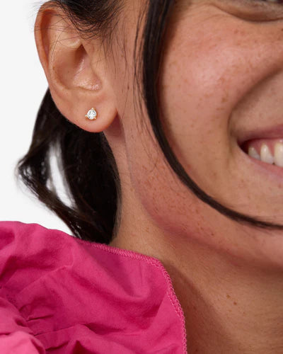 Melinda Maria Not Your Basic 4mm Studs in Gold