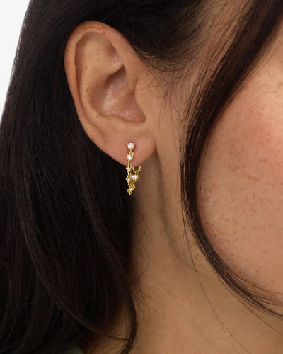Melinda Maria Not Your Basic Soft Hoop Earrings in Gold