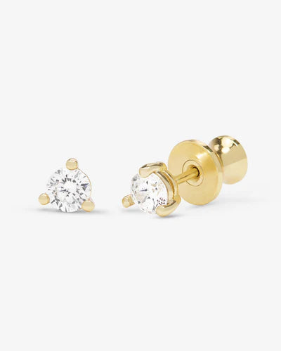 Melinda Maria Not Your Basic 4mm Studs in Gold