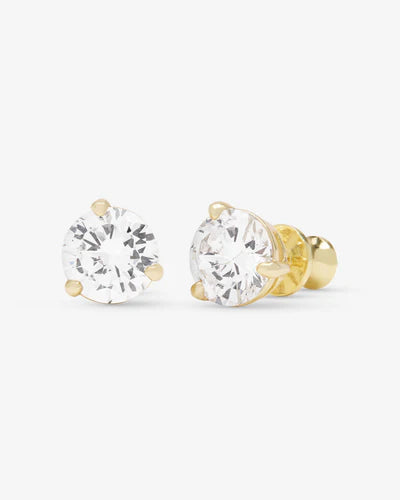 Melinda Maria Not Your Basic 8mm Studs in Gold