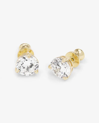 Melinda Maria Not Your Basic 8mm Studs in Gold
