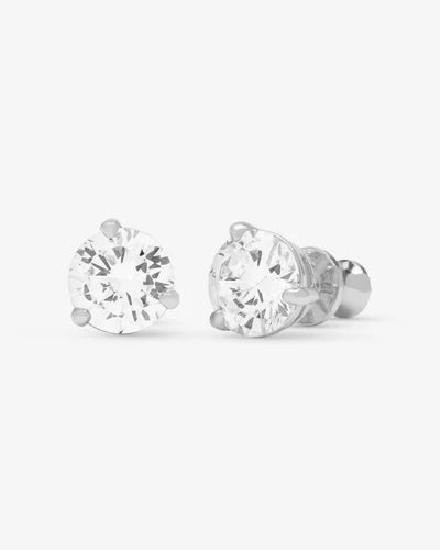 Melinda Maria Not Your Basic 8mm Studs in Silver